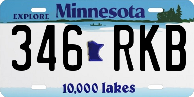 MN license plate 346RKB