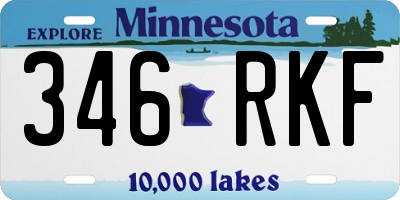 MN license plate 346RKF