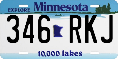 MN license plate 346RKJ