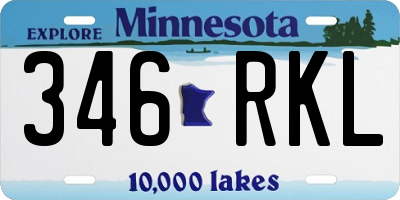 MN license plate 346RKL