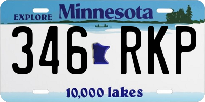 MN license plate 346RKP
