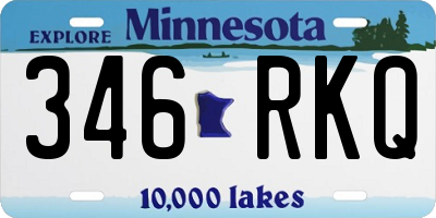 MN license plate 346RKQ