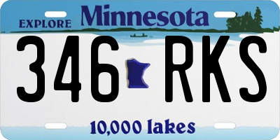 MN license plate 346RKS