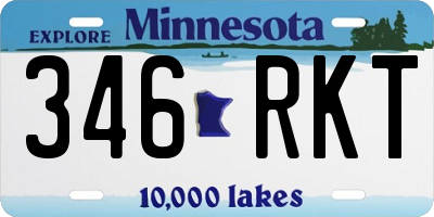 MN license plate 346RKT