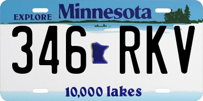 MN license plate 346RKV