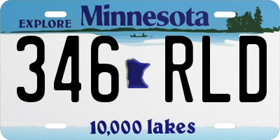MN license plate 346RLD