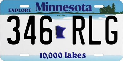 MN license plate 346RLG