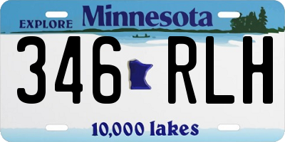 MN license plate 346RLH