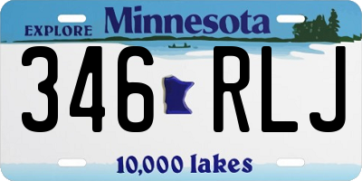 MN license plate 346RLJ