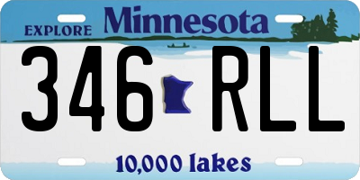 MN license plate 346RLL