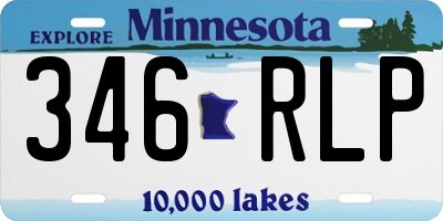 MN license plate 346RLP