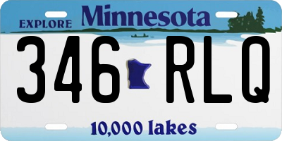 MN license plate 346RLQ