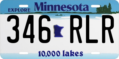 MN license plate 346RLR