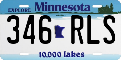 MN license plate 346RLS