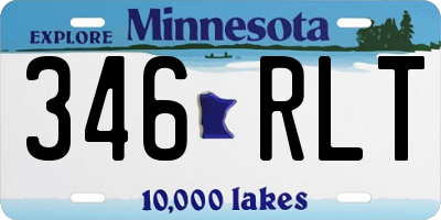 MN license plate 346RLT