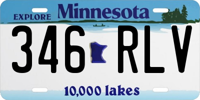 MN license plate 346RLV