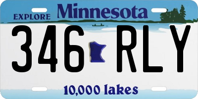MN license plate 346RLY