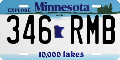 MN license plate 346RMB