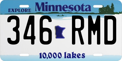 MN license plate 346RMD