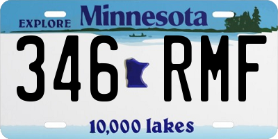 MN license plate 346RMF