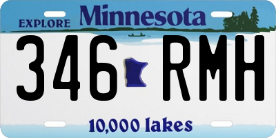 MN license plate 346RMH