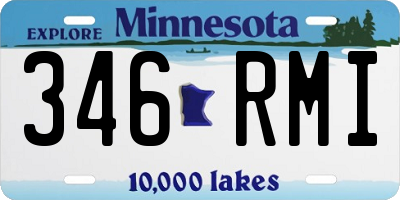 MN license plate 346RMI