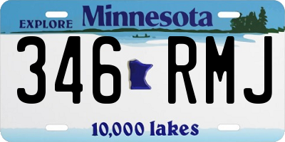 MN license plate 346RMJ