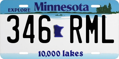 MN license plate 346RML