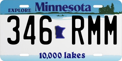 MN license plate 346RMM