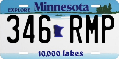MN license plate 346RMP