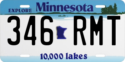 MN license plate 346RMT