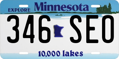MN license plate 346SEO