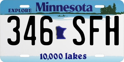 MN license plate 346SFH
