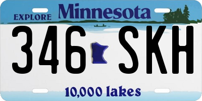 MN license plate 346SKH
