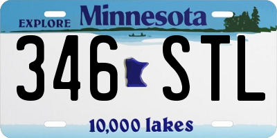 MN license plate 346STL