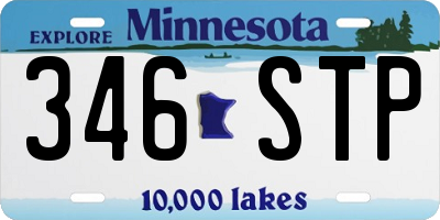 MN license plate 346STP
