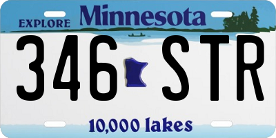 MN license plate 346STR