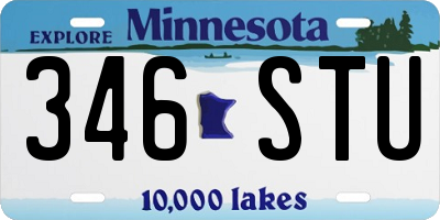 MN license plate 346STU