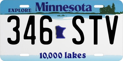 MN license plate 346STV