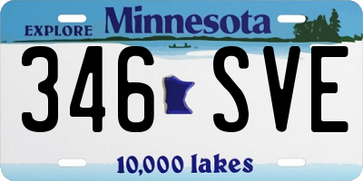MN license plate 346SVE