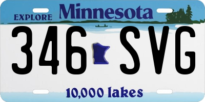 MN license plate 346SVG