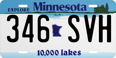 MN license plate 346SVH