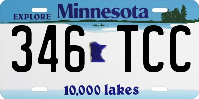 MN license plate 346TCC