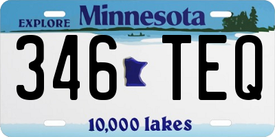 MN license plate 346TEQ