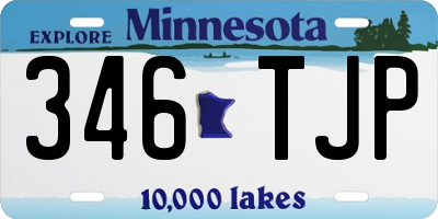 MN license plate 346TJP