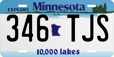 MN license plate 346TJS