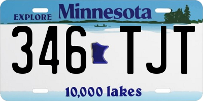 MN license plate 346TJT
