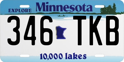MN license plate 346TKB