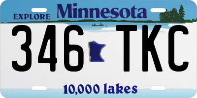 MN license plate 346TKC