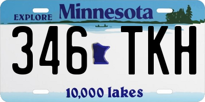 MN license plate 346TKH